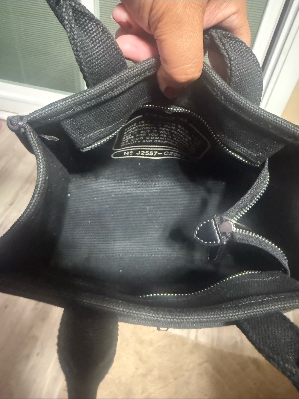 Coach New York Black Canvas Mini Tote with Gold Logo - Picture 8 of 8